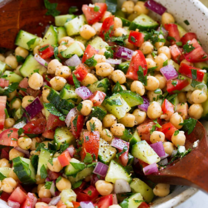 Chick Peas Salad is a healthy and tasty salad which you can eat with food or just like that. Chikki salad tastes even better with spicy Indian spices.
