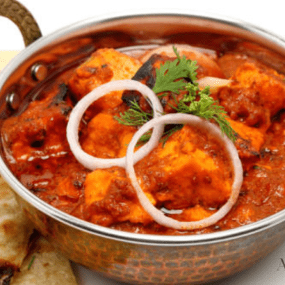 Kadai Paneer is a Traditional Indian dish made with Capsicum, Onions and tomato’s cooked together in an Indian Wok.