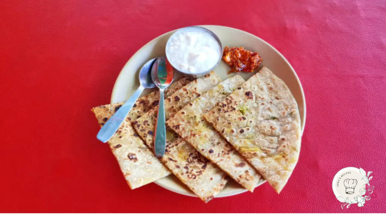 paneer paratha recipe , paneer paratha with curd